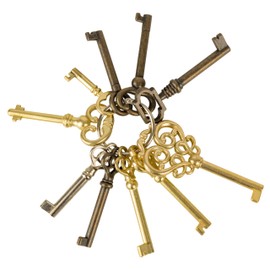 Skeleton Key Set Reproduction for Antique Furniture - Cabinet Doors, Grandfather Clocks, Dresser Drawers | UA-170-KS