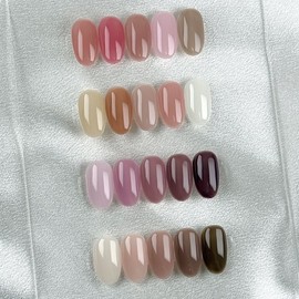 20 types of one-color handmade nail tips - Square / 20종 원컬러 수제네일팁 - 스퀘어