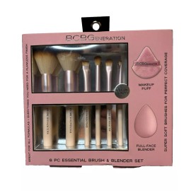 BCBGeneration 8 piece Essential Brush & Blender Set New in Box Makeup Brush Set