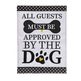Evergreen Flag Approved by the Dog Garden Applique Flag | Welcome Garden Flag 12x18 Double Sided | Garden Flags For Outside | Outdoor house Flags for All Season