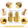 JaGely 17 Pcs R134a Brass Refrigerant Tank Adapter 1/4" to