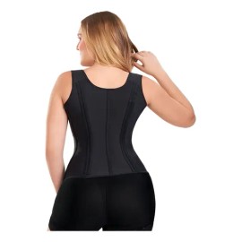 Faja Tipo Chaleco 3 Broches Ann Chery 5281 Reloj De Arena Color Negro Talla G/36