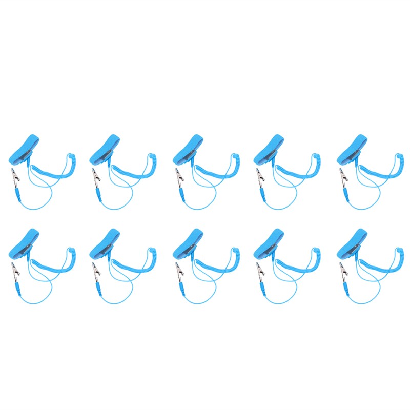 10Pcs PU Anti Static Wrist Strap Elastic Adjustable Electrostatic Bracelet
