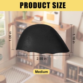 3 Pairs Shoe Filler for Too Big Shoes Women, Composite Toe Inserts for Shoes Too Big, Toe Cushions Filler Inserts for Women Make Fit Tighter Blister Prevention(Medium, Black)