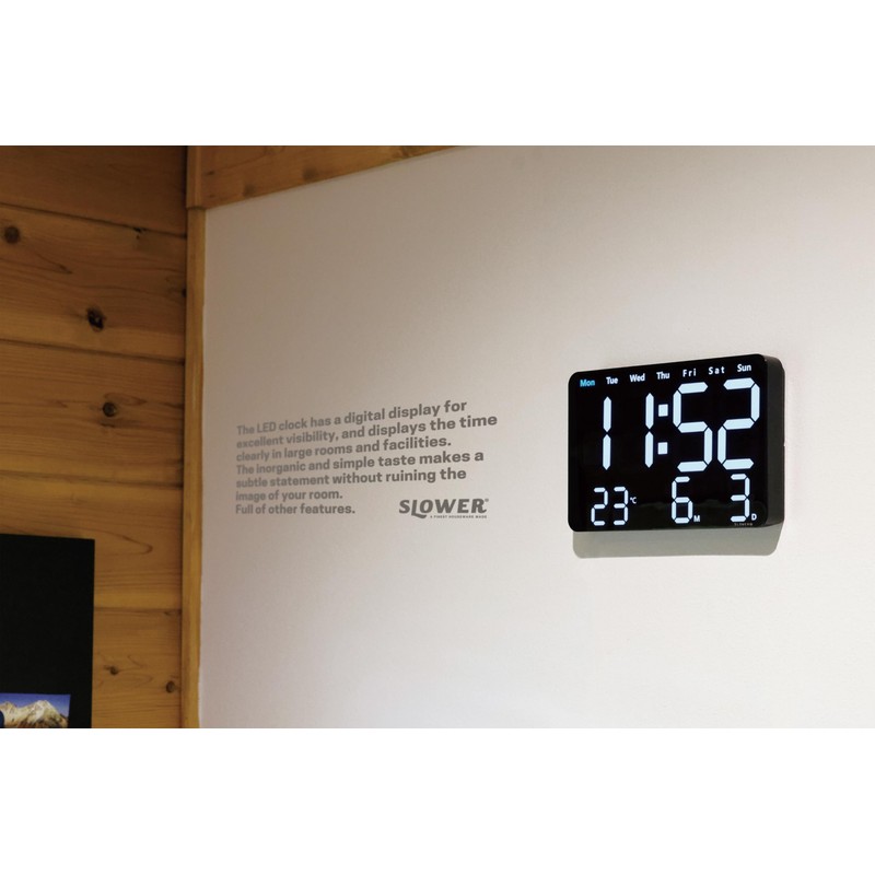 SLOWER SLW368 Digital LED Stylish Deca Character Interior Table Clock