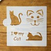 I Love My Cat Cookie and Craft Stencil by Designer