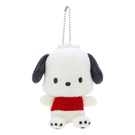 Sanrio 500241 Amigurumi Style Knit Mascot Holder, Pochakko, Approx. Width 3.9 x Depth 2.4 x Height 5.1 inches (10 x 6 x 13 cm)