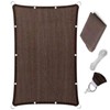 Eden's Decor Straight Flat Edge Sun Shade Sail with Grommets, Pergola Shade Cover Outdoo Sun Shade, Patio Shade, Deck Shade(Brown, 10' X 13')