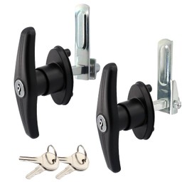 Jamgoer Truck Cap Locking T-Handle Truck Cap Topper Camper Shell Locking T-Handle Keyed Alike T-Handle Latch Kit (Left&Right)