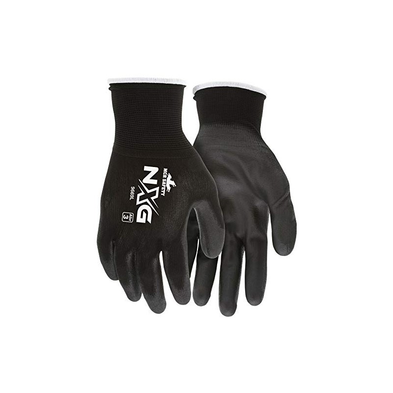 MCR Safety 9669XXL Nylon Knitted Shell Memphis Gloves with Black
