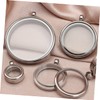 Hohopeti 2pcs Openable Locket Necklace Floating Photo Frame Locket Pendant