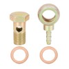 X AUTOHAUX 14 mm Banjo Hose Bolt Washer Fitting Metal