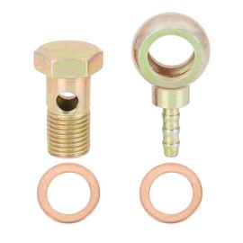 X AUTOHAUX 14 mm Banjo Hose Bolt Washer Fitting Metal for Motorcycle Car