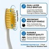 DUJINDENT Dolphin Gold Extra Soft Toothbrush Manual Long Flossing Bristle,