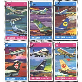 Umm AL Qaiwain 603A-608A (complete.issue.) fine used/cancelled 1972 International Airlines (Stamps for collectors) Airplanes/Balloons/Zeppelins/Aviation