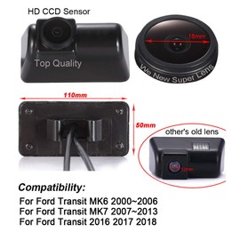 1280 x 720P Super HD Car Reversing Camera for Ford Transit MK6 / MK7 V363 Box Bus Connect Tourneo Courier Estate / Transporter Car Camera