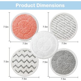 10 Pack Upgraded Shark steam mop Pads,Replace steam mop Pads for Shark S7000AMZ S7001 S7001TGT S7000 Series Steam and Scrub All-Purpose Hard Floor steam mop,Replacement mop Pads (Multicolor)