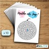 RXLITE 10 Baby Shower Cards Labyrinth Gender Reveal Boy Gender