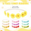 CHENGU Retro Flower Sunglasses Daisy Flower Headbands Set Groovy Party