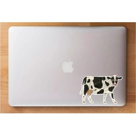 Home Decor Cow Sticker Vintage Paper Collage Funny Laptop tablet  Unique Decal Size 6"x4"