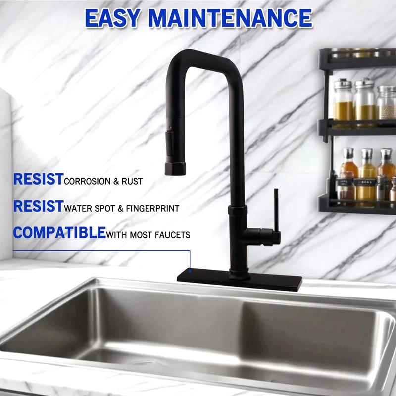 Faucet Deck Plate, Sink Hole Cover,Stainless Steel Long Rectangle 10