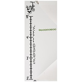 Black Kids Monkey Wall Vinyl Sticker Growth Chart 2-5 Feet with Age Markers