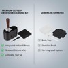 AVEQUZL Coffee Portafilter Cleaning Box with Integrated Brush and Scraper