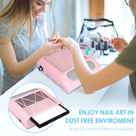 2PCS Reusable Nail Dust Collector Filters Replacement for NailVacuum Collector Nail Tech Duster Filter for NailSalon, AcrylicNails, Toenail, 7.28x7.28inch