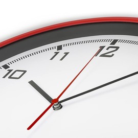 MPM Quality Analogue wall clock - high-quality plastic frame, quartz stepper motor, diameter 305 mm, the ideal accessory for any room in the house for living room, bedroom, kitchen or company, office