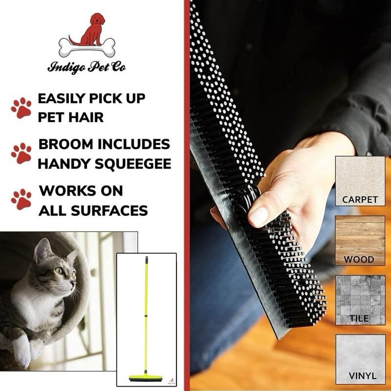 Pet Hair Removal Broom - Extends to 5FT