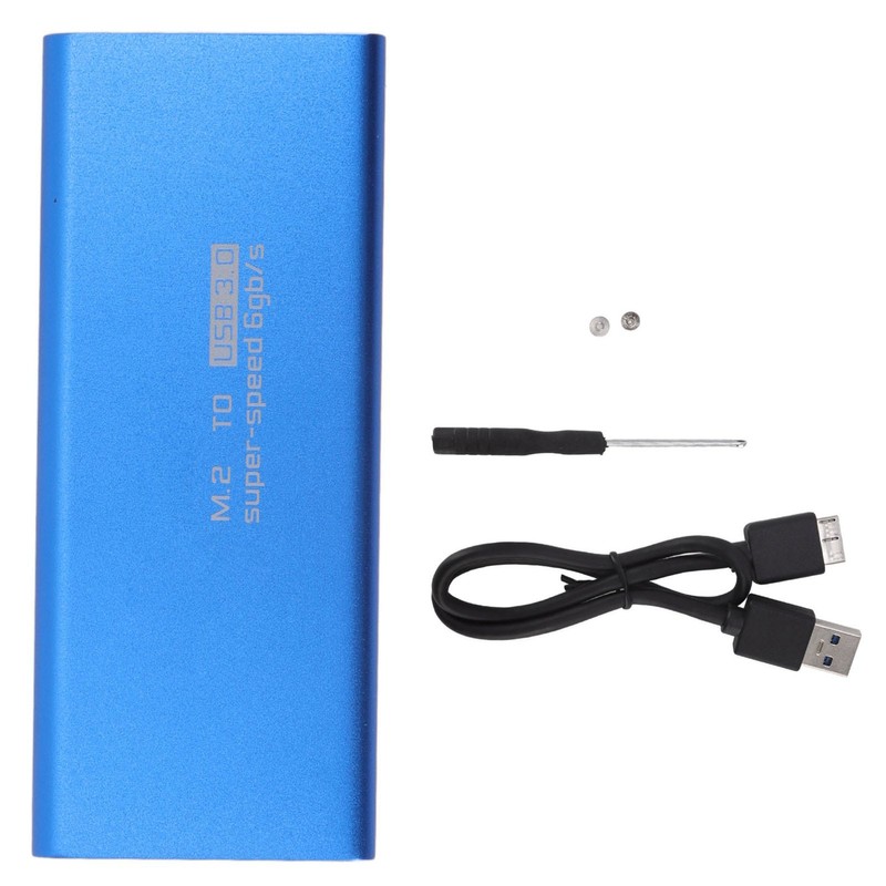 MSATA to USB3.0 Enclosure Adapter Case 6Gbps Blue MSATA SSD