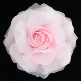 Sara Monica Flower Hair Clip and Pin: Snow Rose: Made in the USA (Lt. Pink)