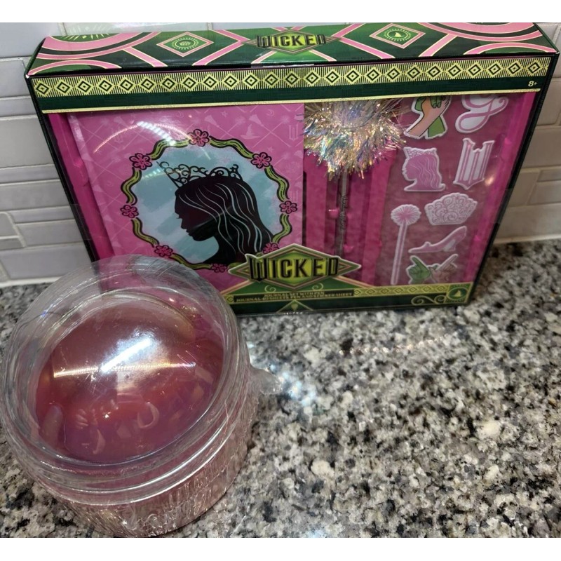 Wicked NEW WICKED Oz MOVIE-Glinda Bubble Glass Decor & Journal-Hard