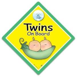 Twins On Board, Twins on board car sign, Peapod, Twins On Board Sign, Unisex Baby on Board Sign, Unisex Twins On Board Sign, Baby Safety Sign, Baby on Board Sign, baby on board, Twins On Board Sign, Baby Car Sign, Twins Car Sign, Baby Safety Sign, Twin C