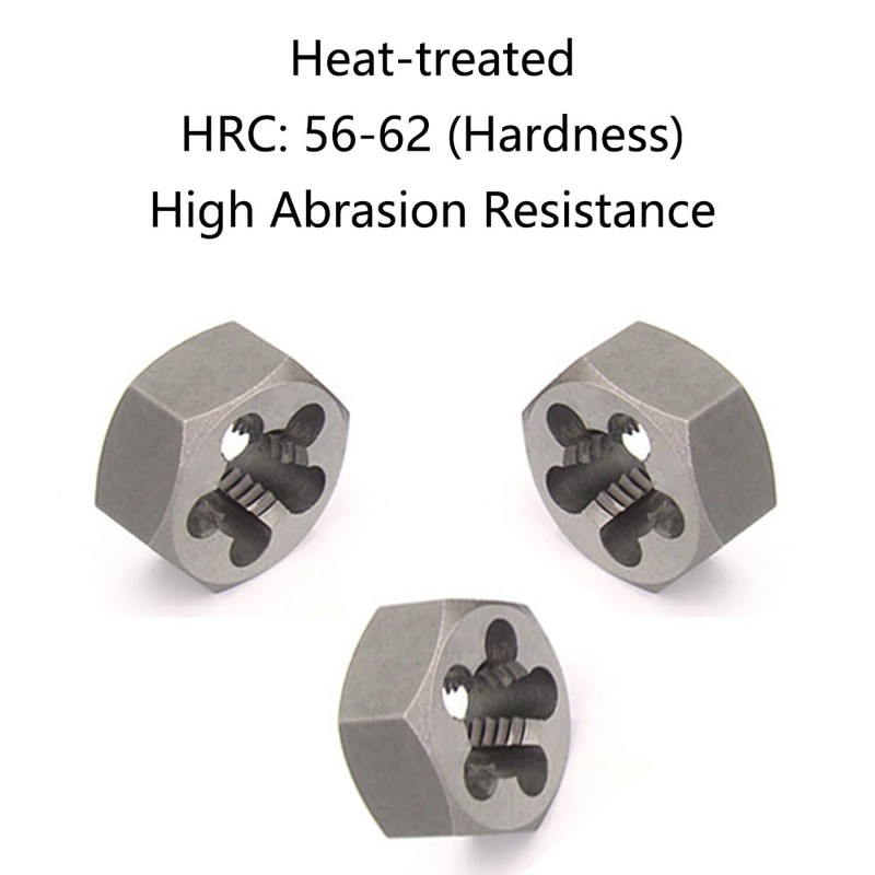 4 x Right Hand Thread Round Die Carbon Steel Manual