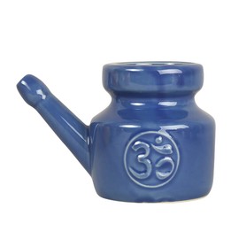 Tagtight 350 ml Ceramic Neti Pot, Nose Cleaning Pot, Durable, Leak-Proof, for Nasal Flushing, Men, Women, Blue
