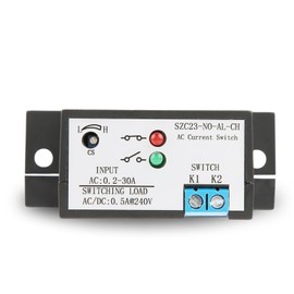 DEWIN Current Sensing Switch, Normally Open Current Sensing Switch Adjustable AC 0.2-30A SZC23-NO-AL-CH for Substation Frequency Conversion Speed Control Devices and Other Automation Industries