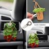 Crochet Car Air Freshener, Empty Refillable Oil Diffuser Bottle with