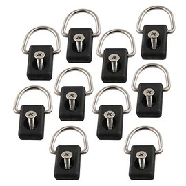 E-outstanding Kayak D Ring with Screw 6Set D-Ring Backrest Buckles Special Buttons M5x18 Screws for Canoe Boat Fishing Rigging Sailing Camping