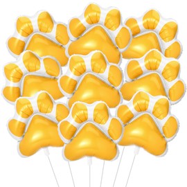 Hungdao 9 Pcs 28 x 26 Inch Orange Dog Paw Balloons Paw Print Foil Balloons Large Puppy Birthday Party Supplies for Baby Shower Pets Dog Themed Party Decorations