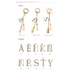 JewelVOX Alphabet Initial Pave 3 Colors Tassel Fringe Keychain Back