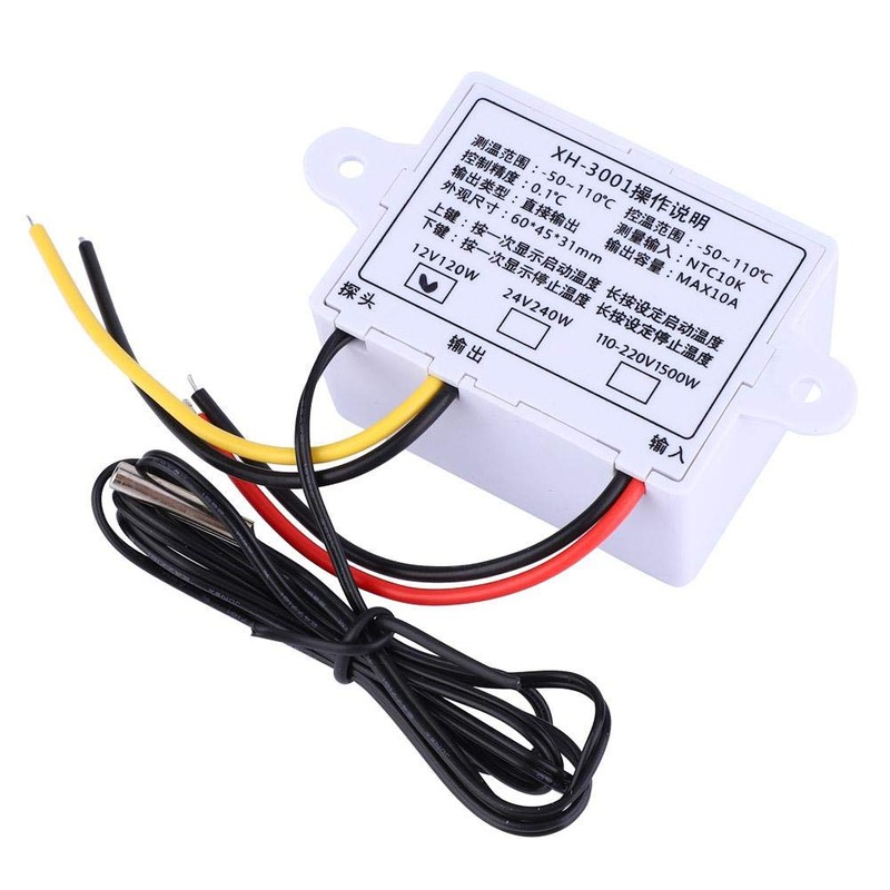 Temperature Controller,DC 12V 120W Digital Humidity Thermostat Difference Switch Heating