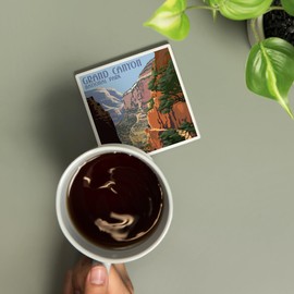 Grand Canyon National Park, Arizona, North Kaibab Trail (Absorbent Ceramic Coaster, Single, Cork Back, Kitchen Table Decor)
