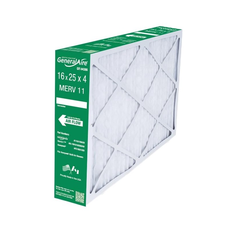Generalaire #4366-Replaces- Honeywell FC100A1029-16"x 25" x 4.5" Merv 11 Air