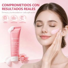 WEUD Crema Hidratante con Salmon DNA PDRN, Niacinamide, Hyaluronic Acid, Ceramide, Hipoalergnica para Tono de Piel Desigual, Hidratacin Brillante,... 