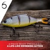 6th Sense Trace 7.25-in Multi-Jointed Swimbait - 4-Piece Life-Like Action