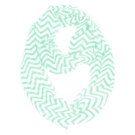Leisureland Women's Chevron Infinity Scarf Mint