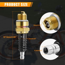 Wai Danie Pack of 2 spark plugs Z4C for 49cc 50cc 60cc 66cc 70cc 80cc 2 stroke motorised bicycle moped scooter JOG50 90 ZX50 QJ50 DX100