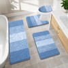 Bsmathom Bathroom Rugs Sets 4 Piece with Toilet Lid Cover,