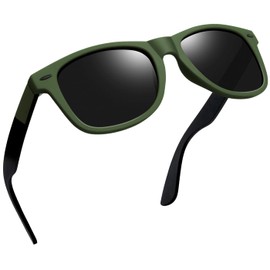 Joopin Trendy Square Sunglasses Oversized Sun Glasses Polarized UV400 Army Green Shades for Men Women Retro Shady Rays